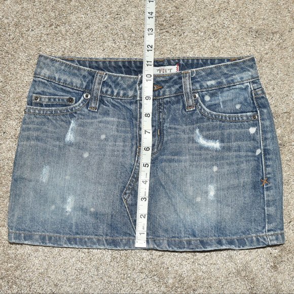 Womens Tilt miniskirt, sz 00, factory distressing - Picture 4 of 10